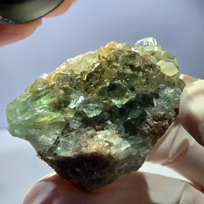 Phantom Fluorit Würfel, Quarz Stufe, grün Okorusu, Namibia 43*30*19mm