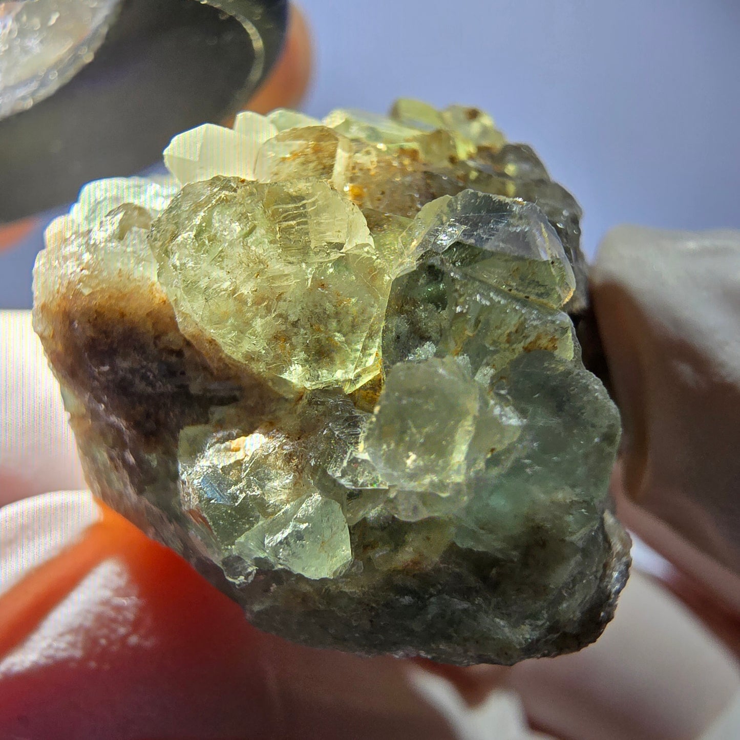 Phantom Fluorit Würfel, Quarz Stufe, grün Okorusu, Namibia 43*30*19mm