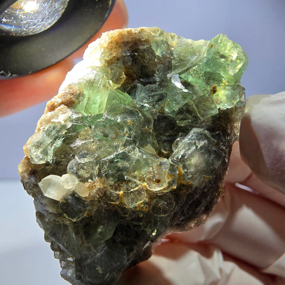 Phantom Fluorit Würfel, Quarz Stufe, grün Okorusu, Namibia 43*30*19mm