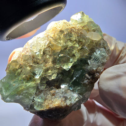 Phantom Fluorit Würfel, Quarz Stufe, grün Okorusu, Namibia 43*30*19mm