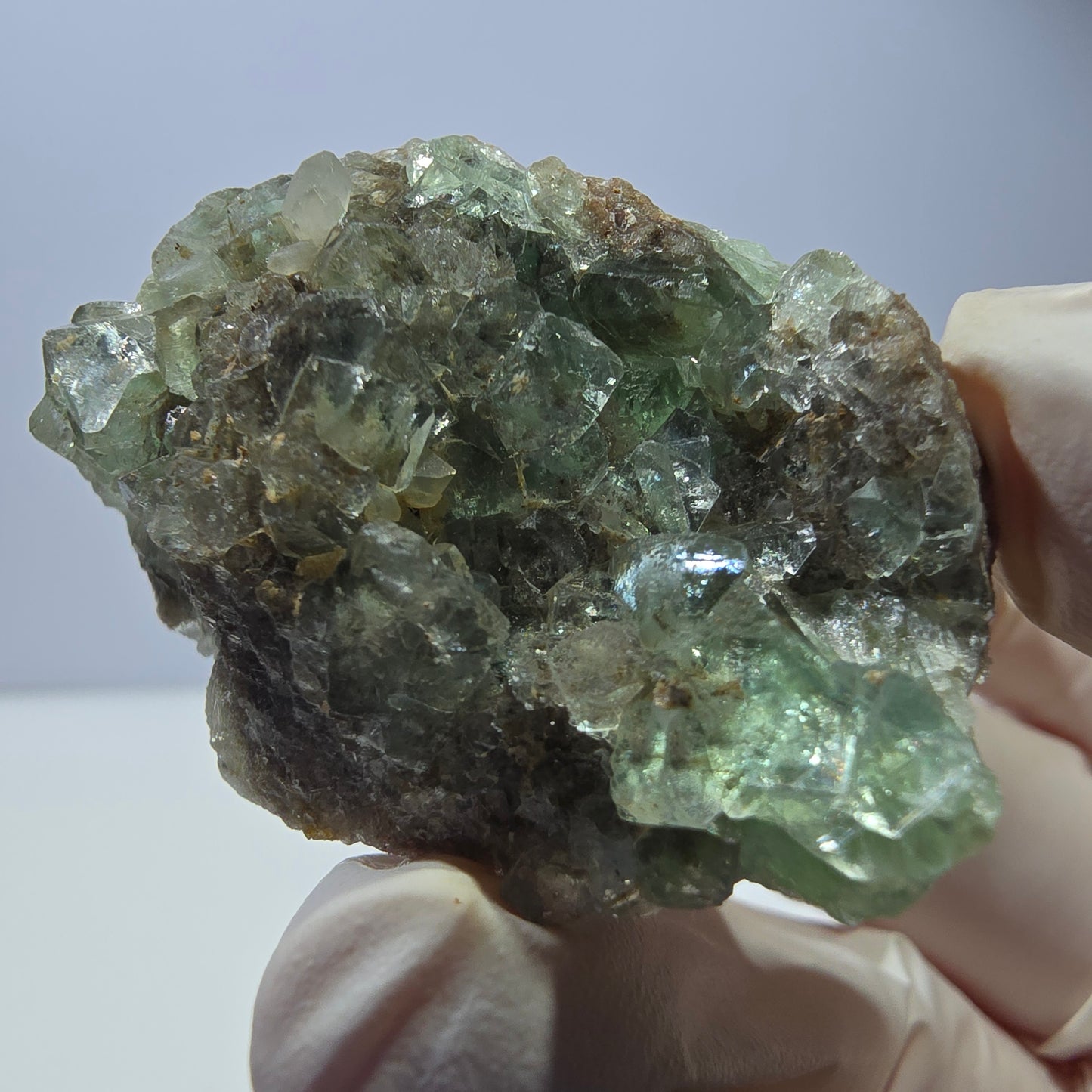 Phantom Fluorit Würfel, Quarz Stufe, grün Okorusu, Namibia 43*30*19mm