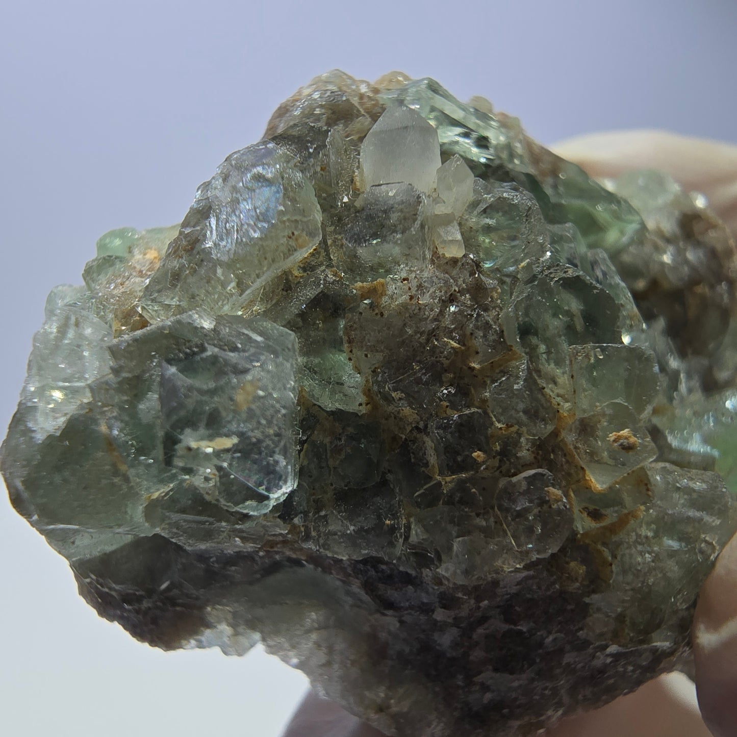 Phantom Fluorit Würfel, Quarz Stufe, grün Okorusu, Namibia 43*30*19mm