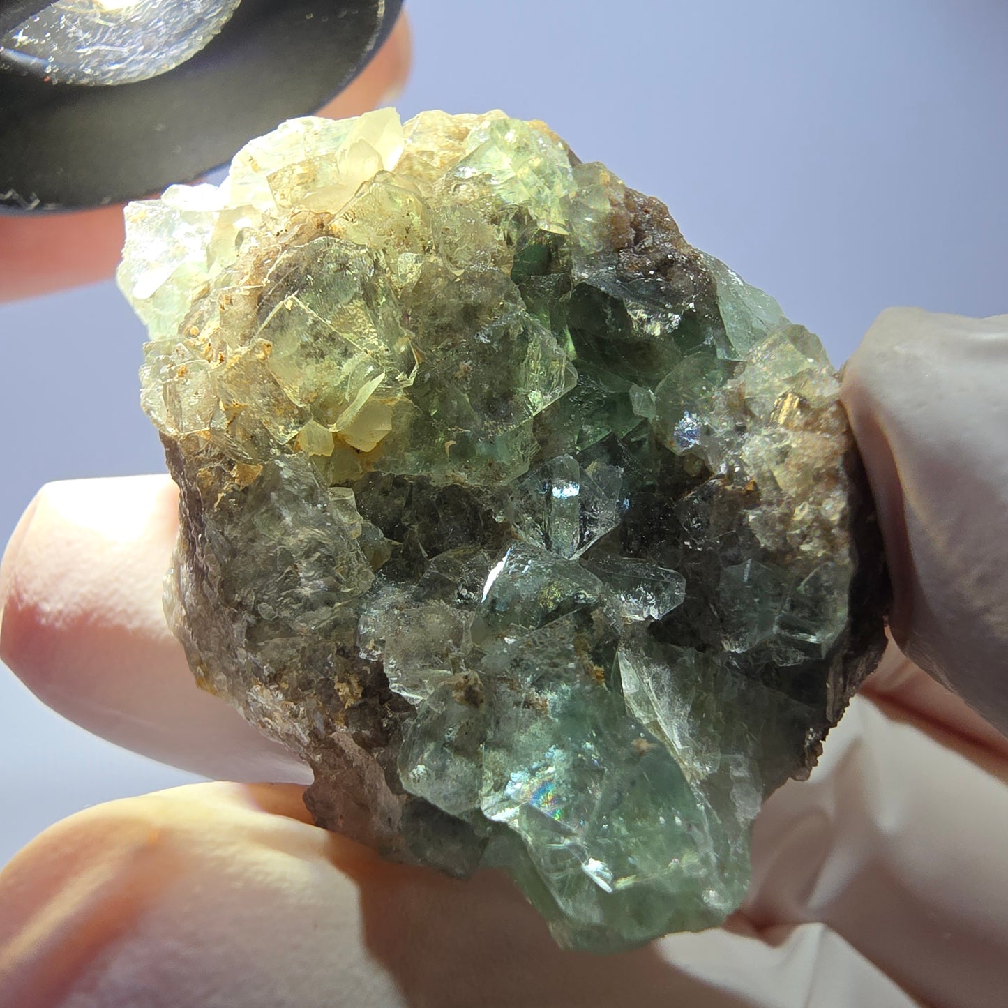 Phantom Fluorit Würfel, Quarz Stufe, grün Okorusu, Namibia 43*30*19mm