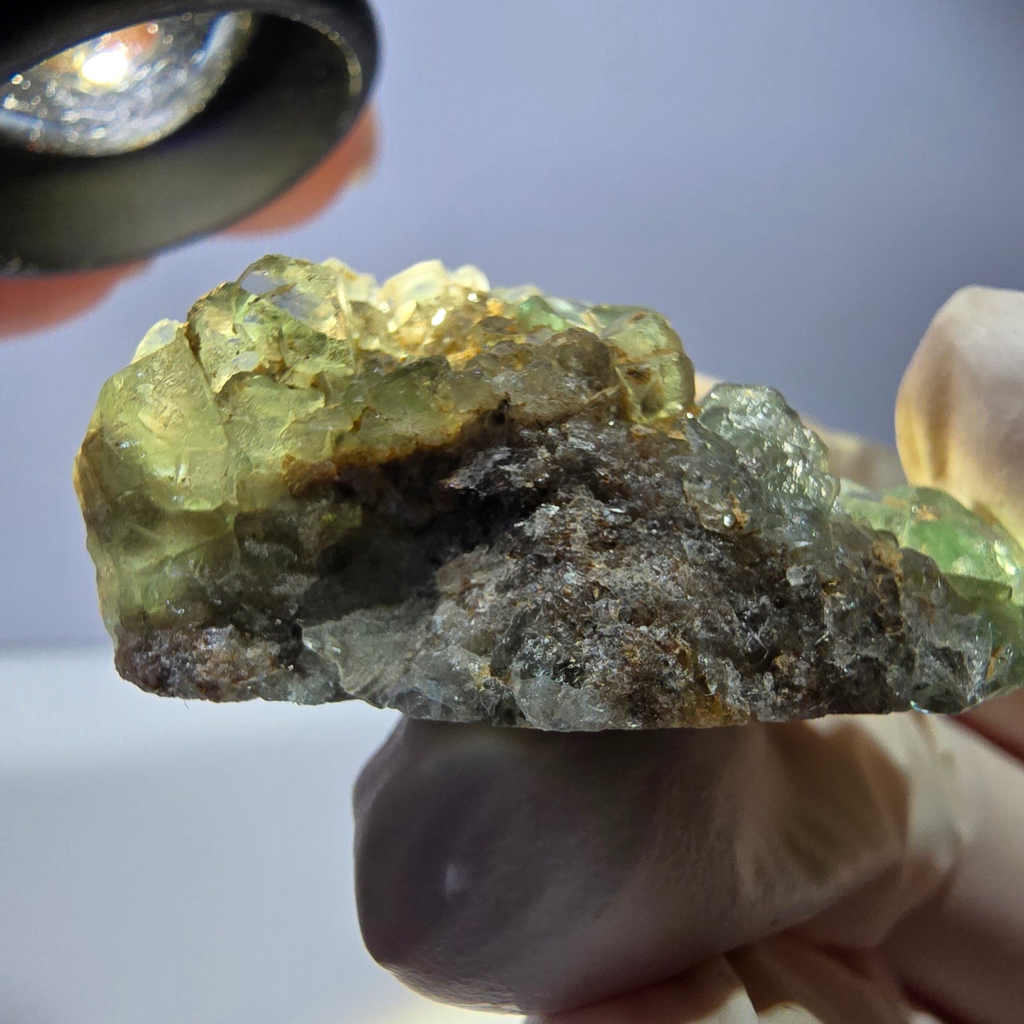 Phantom Fluorit Würfel, Quarz Stufe, grün Okorusu, Namibia 43*30*19mm