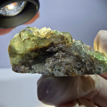 Phantom Fluorit Würfel, Quarz Stufe, grün Okorusu, Namibia 43*30*19mm
