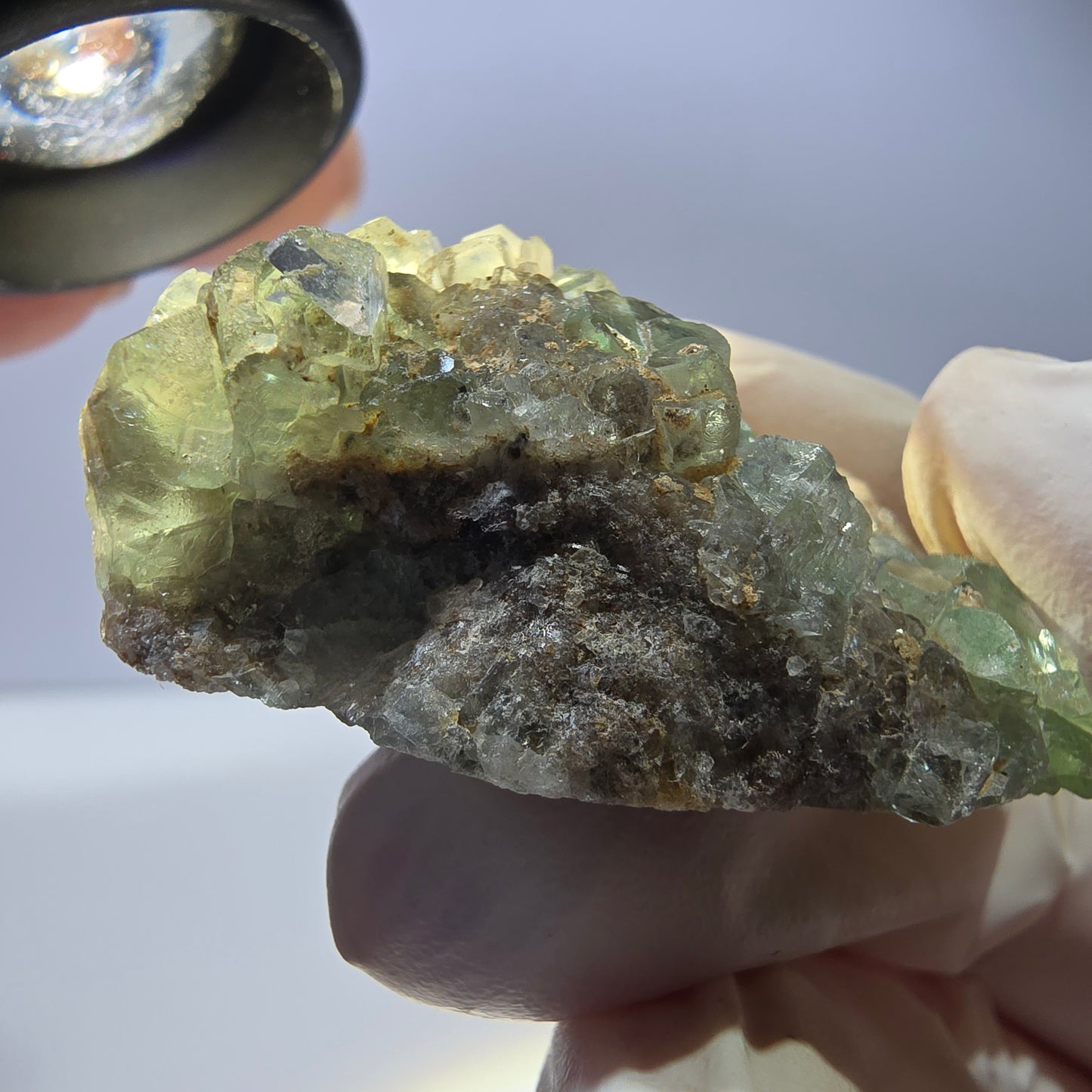 Phantom Fluorit Würfel, Quarz Stufe, grün Okorusu, Namibia 43*30*19mm