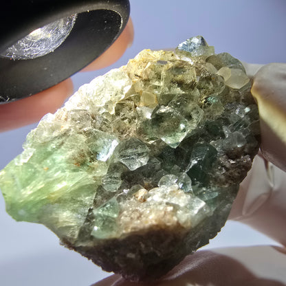 Phantom Fluorit Würfel, Quarz Stufe, grün Okorusu, Namibia 43*30*19mm