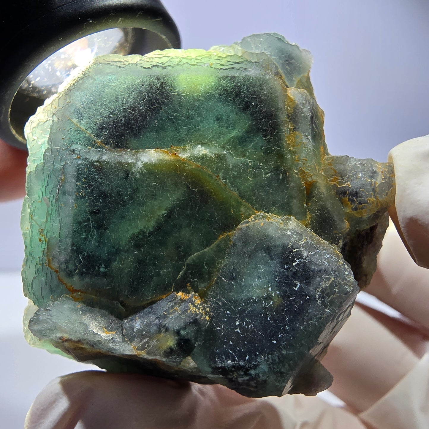 Phantom Fluorit Würfel Stufe, grün Okorusu, Namibia 49*45*42mm
