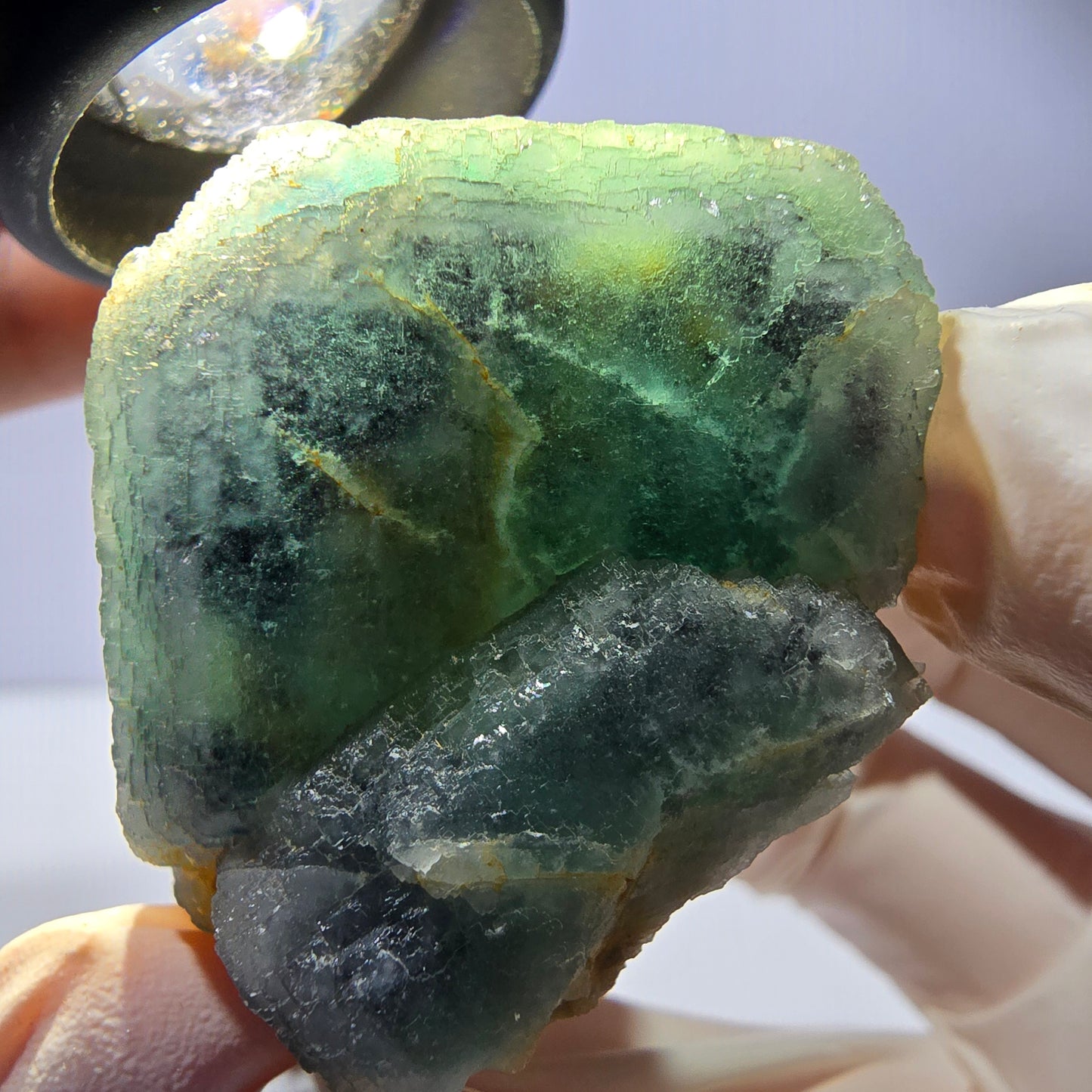 Phantom Fluorit Würfel Stufe, grün Okorusu, Namibia 49*45*42mm