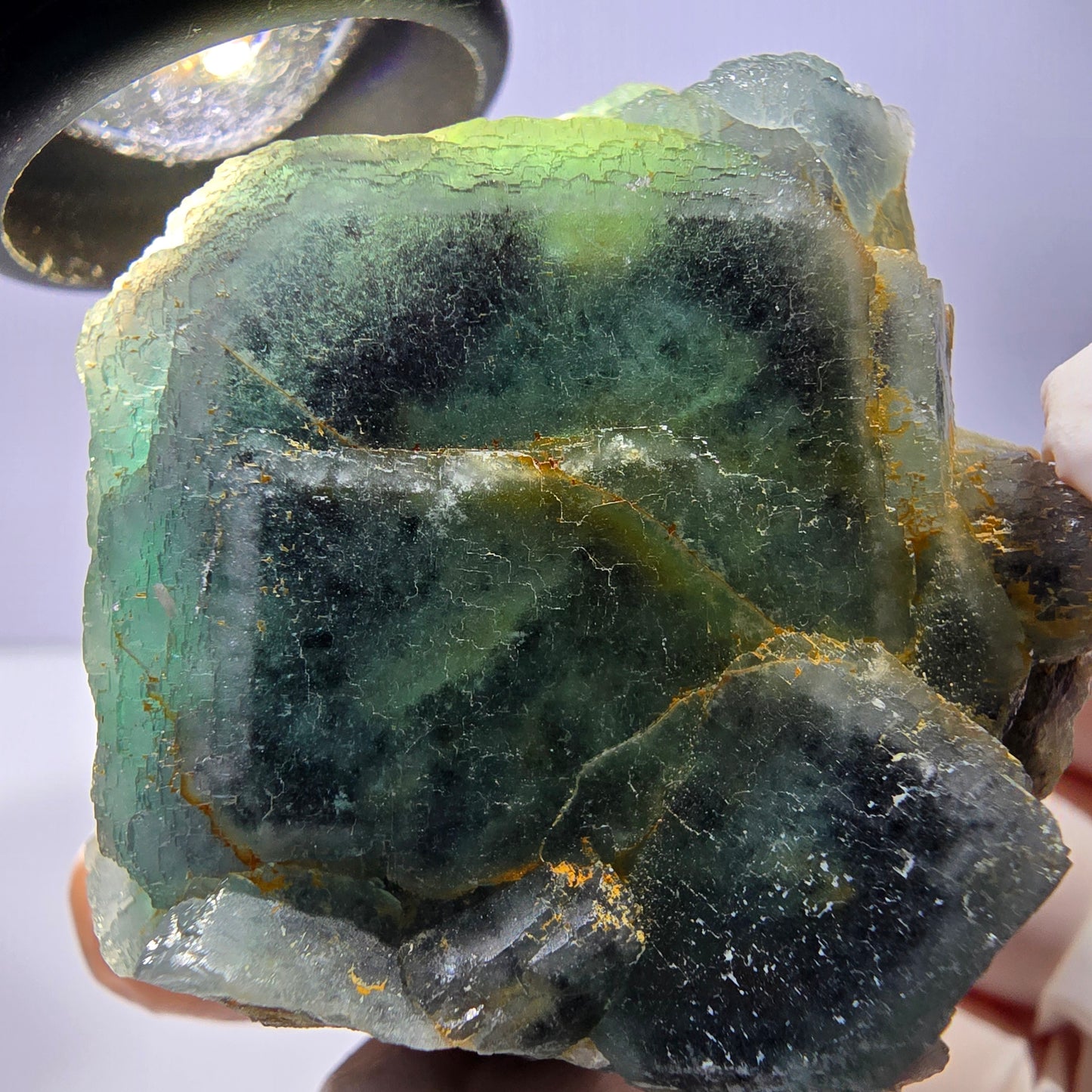 Phantom Fluorit Würfel Stufe, grün Okorusu, Namibia 49*45*42mm