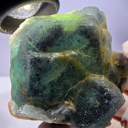 Phantom Fluorit Würfel Stufe, grün Okorusu, Namibia 49*45*42mm