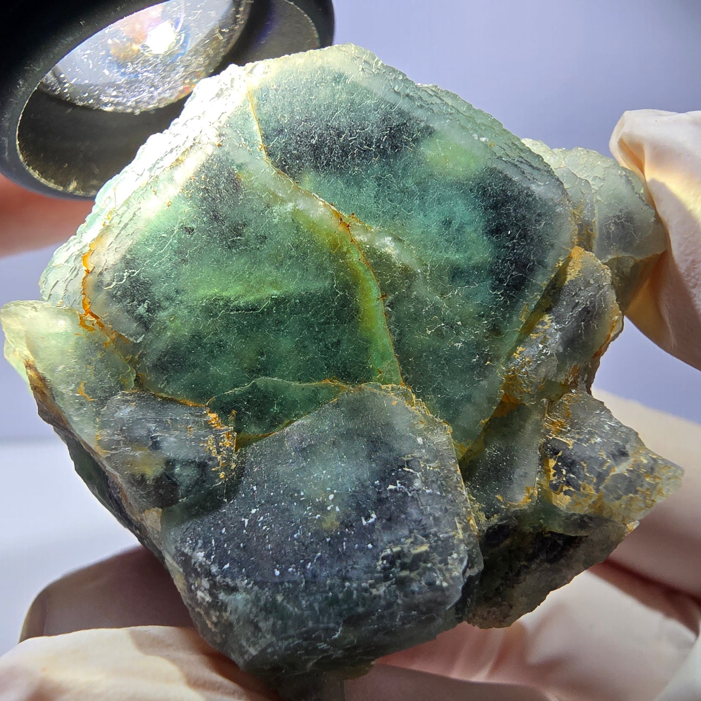 Phantom Fluorit Würfel Stufe, grün Okorusu, Namibia 49*45*42mm