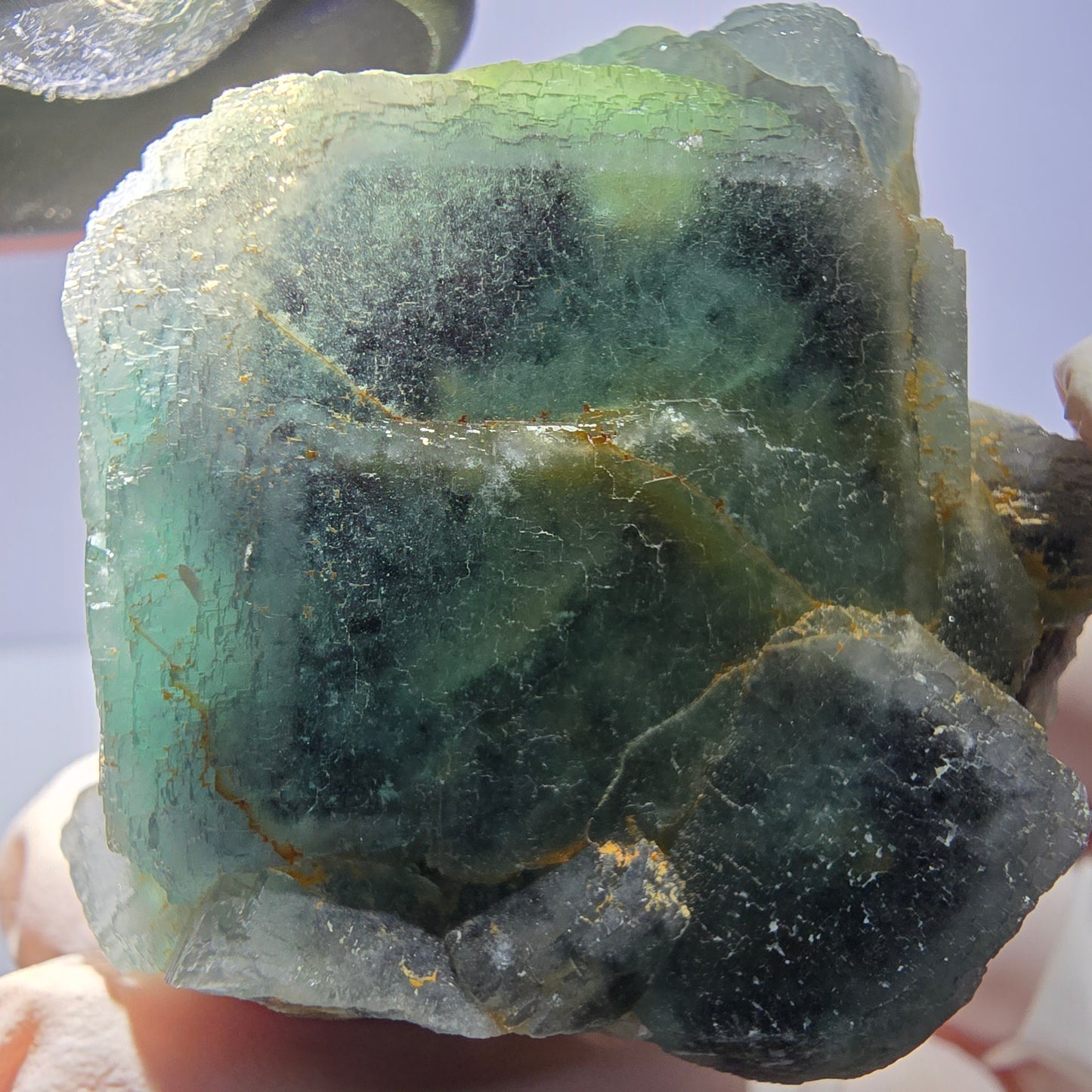 Phantom Fluorit Würfel Stufe, grün Okorusu, Namibia 49*45*42mm