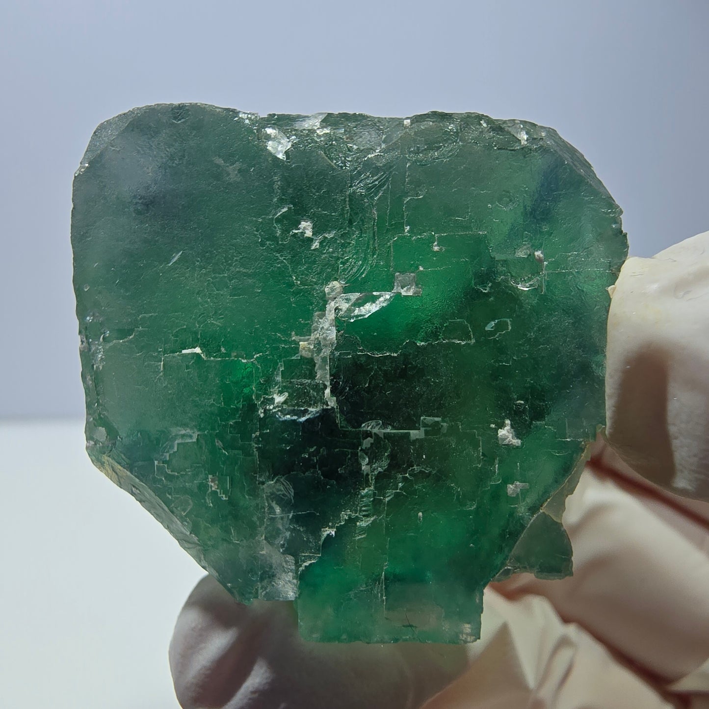Phantom Fluorit Würfel Stufe, grün Okorusu, Namibia 35*33*32mm
