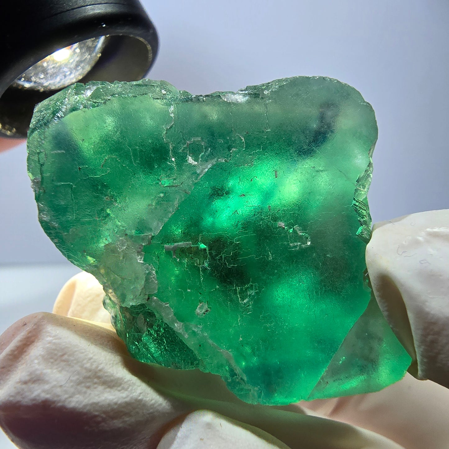 Phantom Fluorit Würfel Stufe, grün Okorusu, Namibia 35*33*32mm