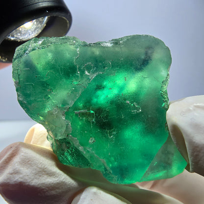 Phantom Fluorit Würfel Stufe, grün Okorusu, Namibia 35*33*32mm