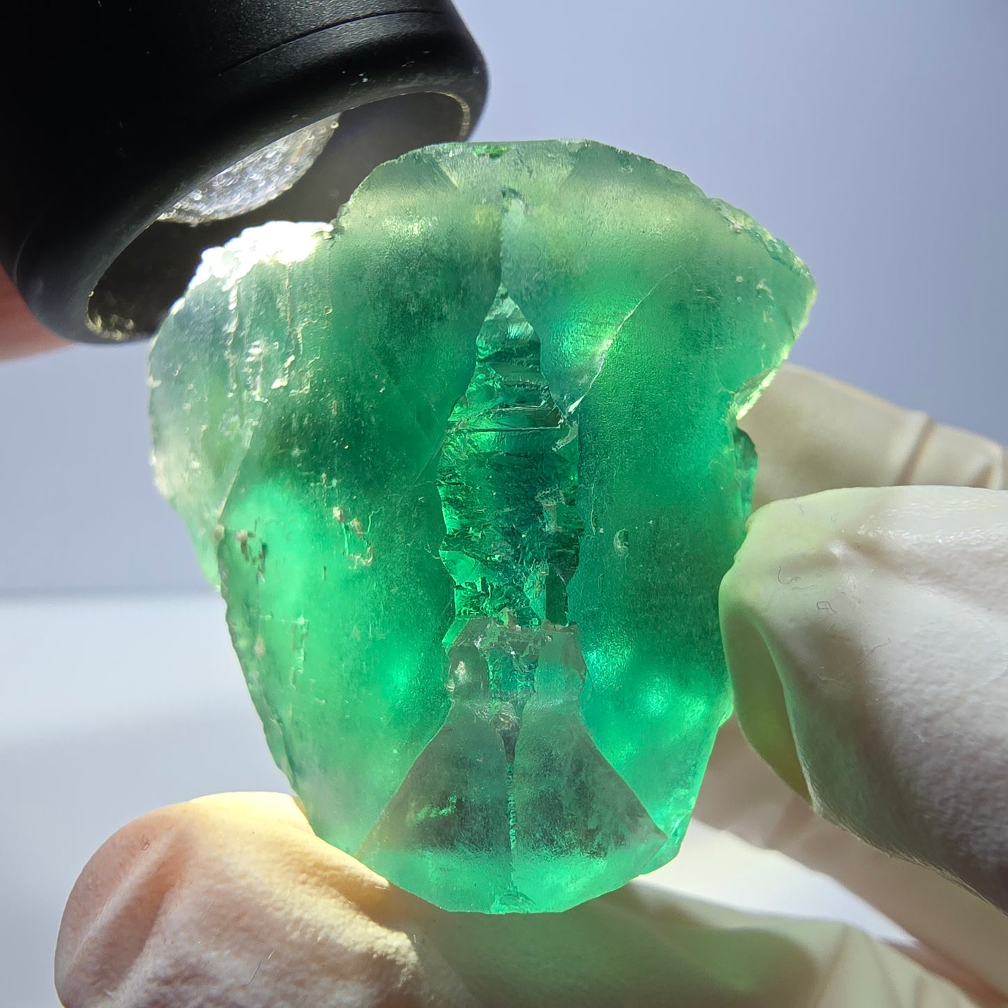 Phantom Fluorit Würfel Stufe, grün Okorusu, Namibia 35*33*32mm