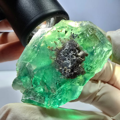 Phantom Fluorit Würfel Stufe, grün Okorusu, Namibia 35*33*32mm