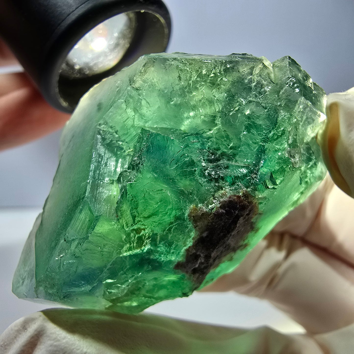 Phantom Fluorit Würfel Stufe, grün Okorusu, Namibia 35*33*32mm