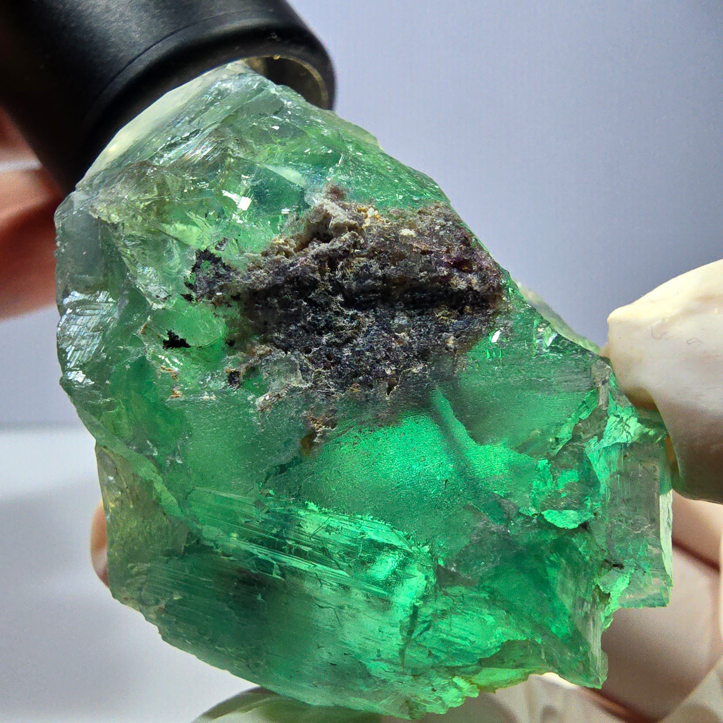 Phantom Fluorit Würfel Stufe, grün Okorusu, Namibia 35*33*32mm