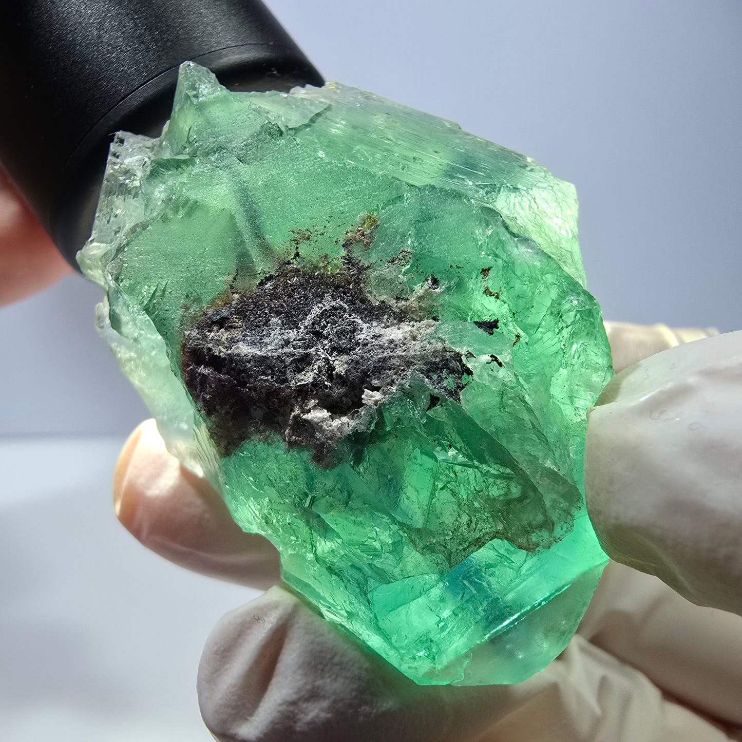 Phantom Fluorit Würfel Stufe, grün Okorusu, Namibia 35*33*32mm