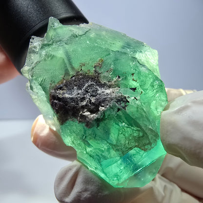 Phantom Fluorit Würfel Stufe, grün Okorusu, Namibia 35*33*32mm