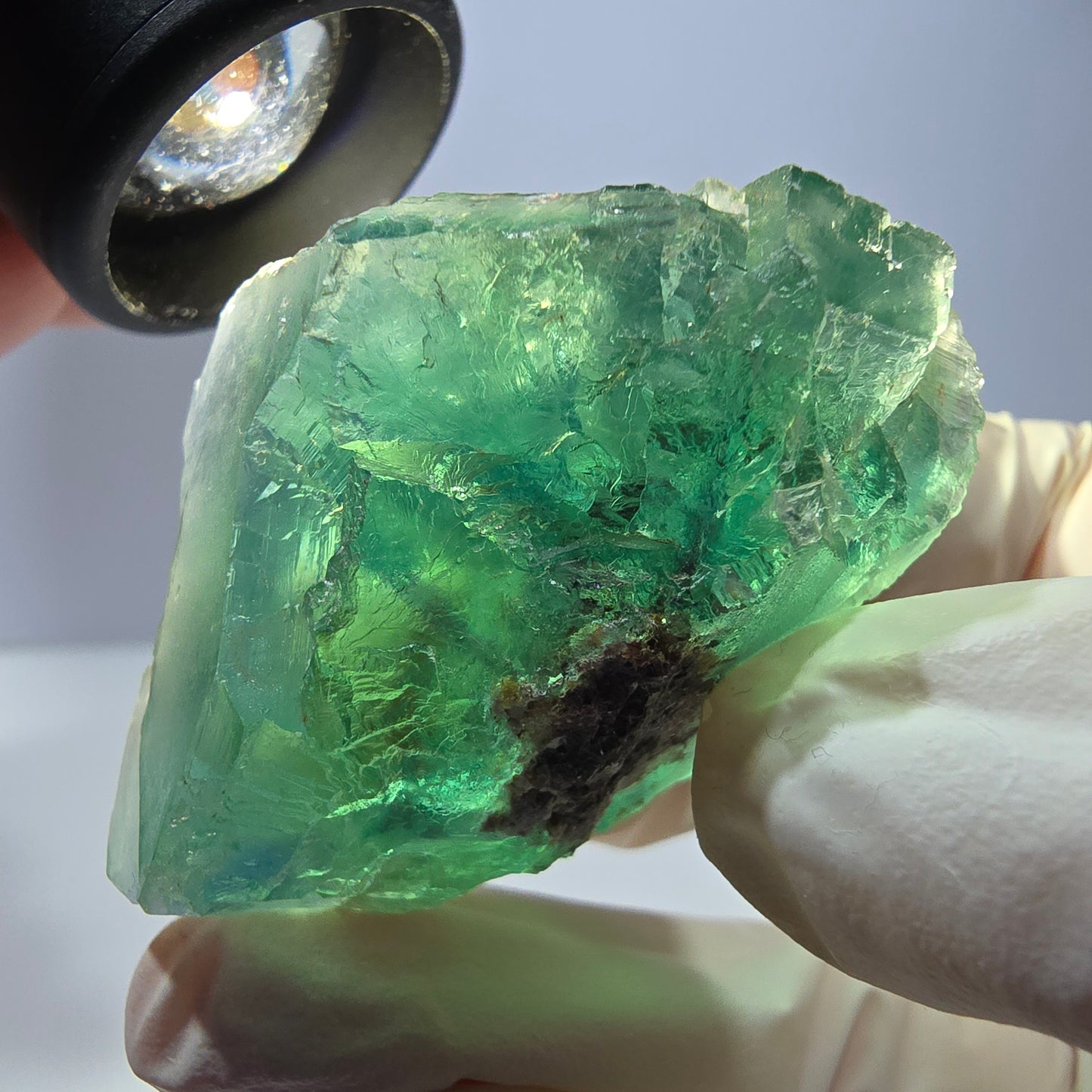 Phantom Fluorit Würfel Stufe, grün Okorusu, Namibia 35*33*32mm