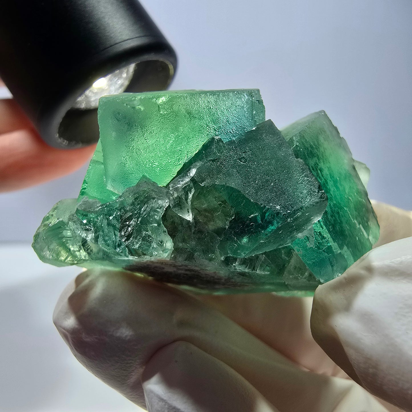 Phantom Fluorit Würfel Stufe, grün Okorusu, Namibia 39*37*34mm