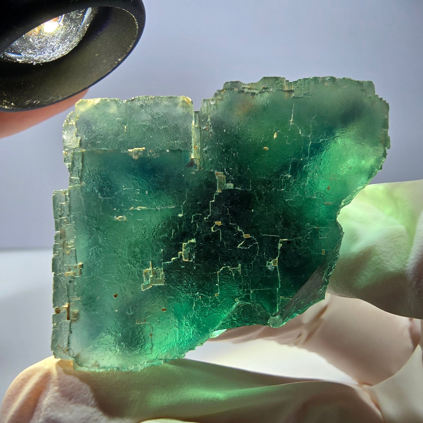 Phantom Fluorit Würfel Stufe, grün Okorusu, Namibia 42*34*33mm