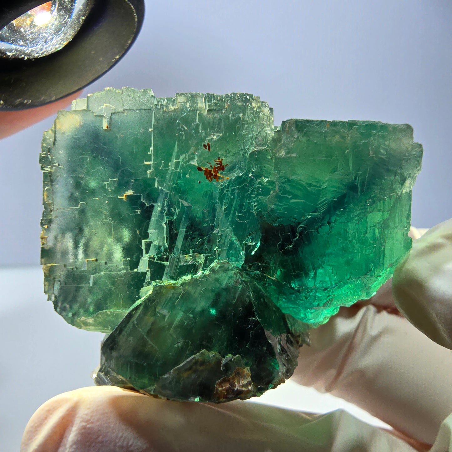 Phantom Fluorit Würfel Stufe, grün Okorusu, Namibia 42*34*33mm