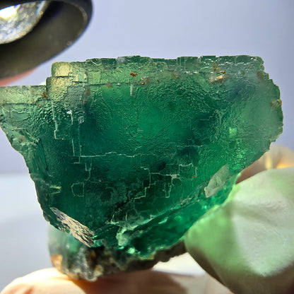 Phantom Fluorit Würfel Stufe, grün Okorusu, Namibia 42*34*33mm