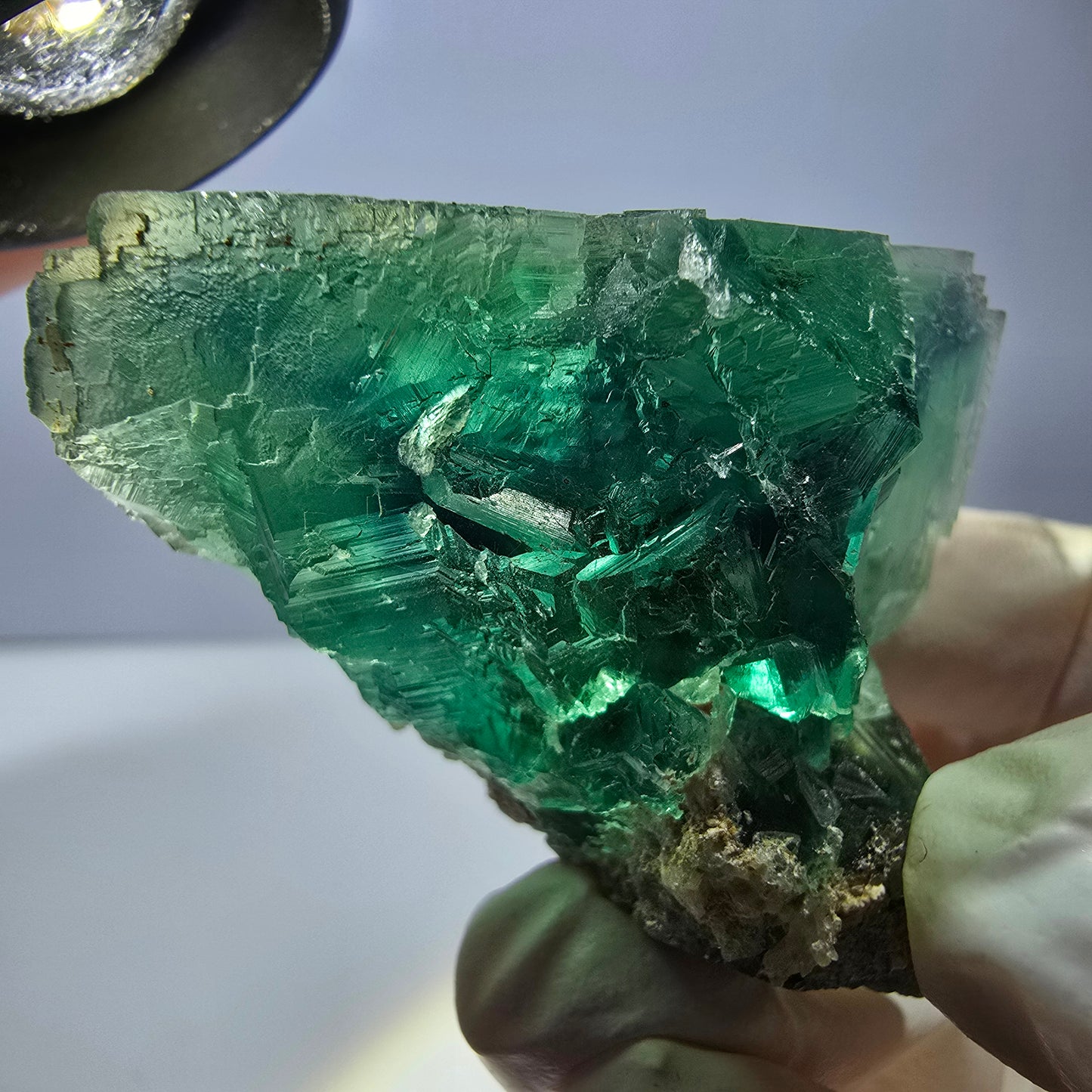 Phantom Fluorit Würfel Stufe, grün Okorusu, Namibia 42*34*33mm