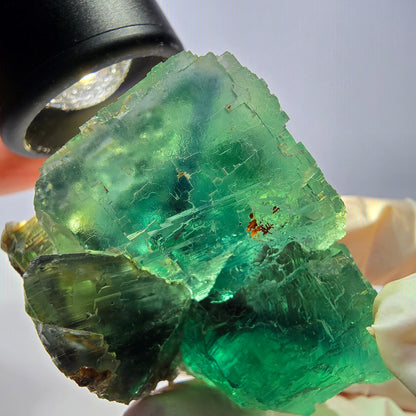 Phantom Fluorit Würfel Stufe, grün Okorusu, Namibia 42*34*33mm