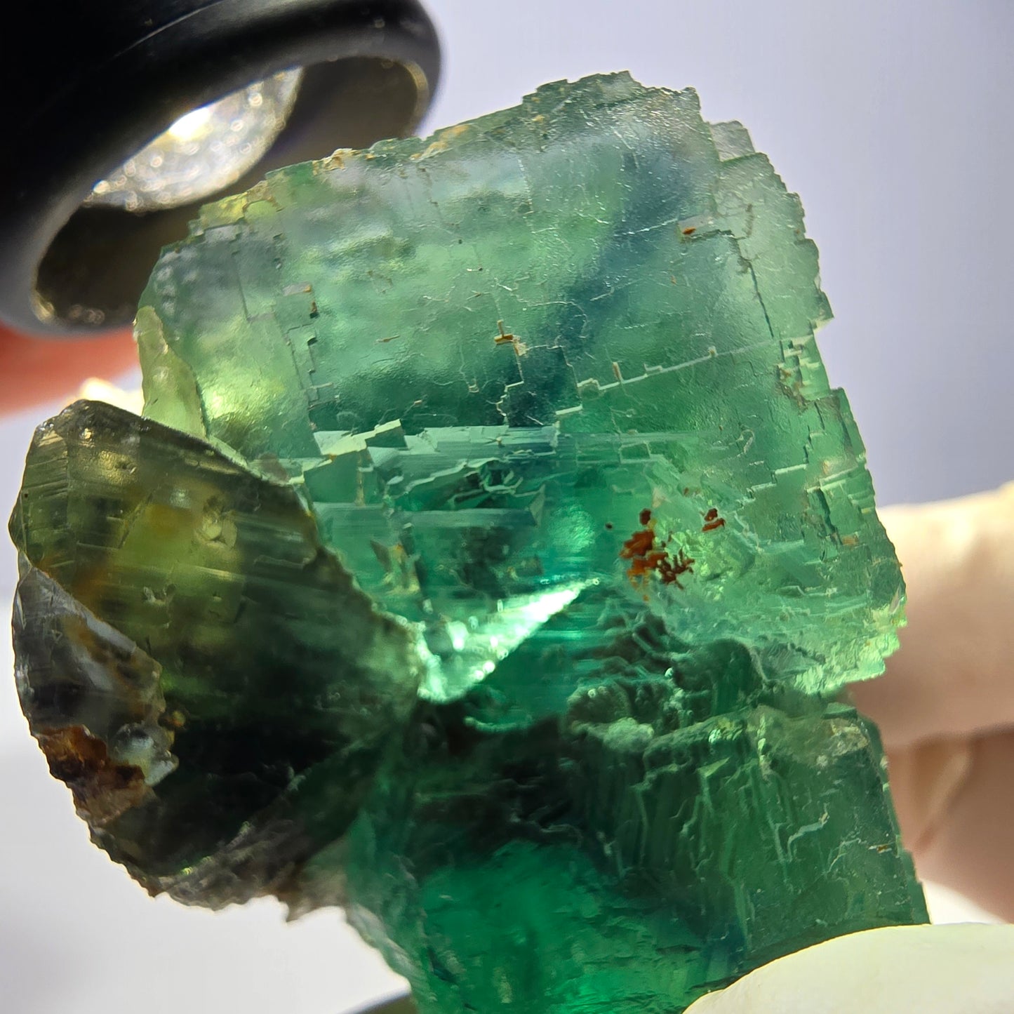 Phantom Fluorit Würfel Stufe, grün Okorusu, Namibia 42*34*33mm