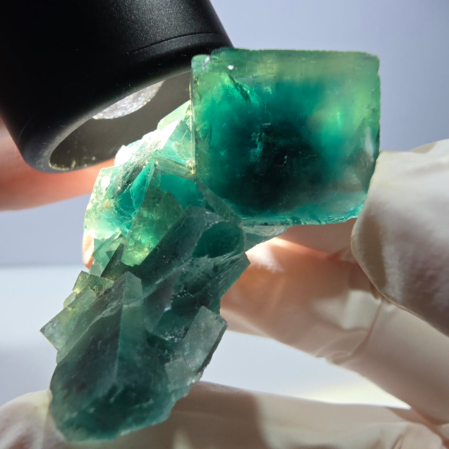 Phantom Fluorit Würfel Stufe, grün Okorusu, Namibia 43*34*21mm