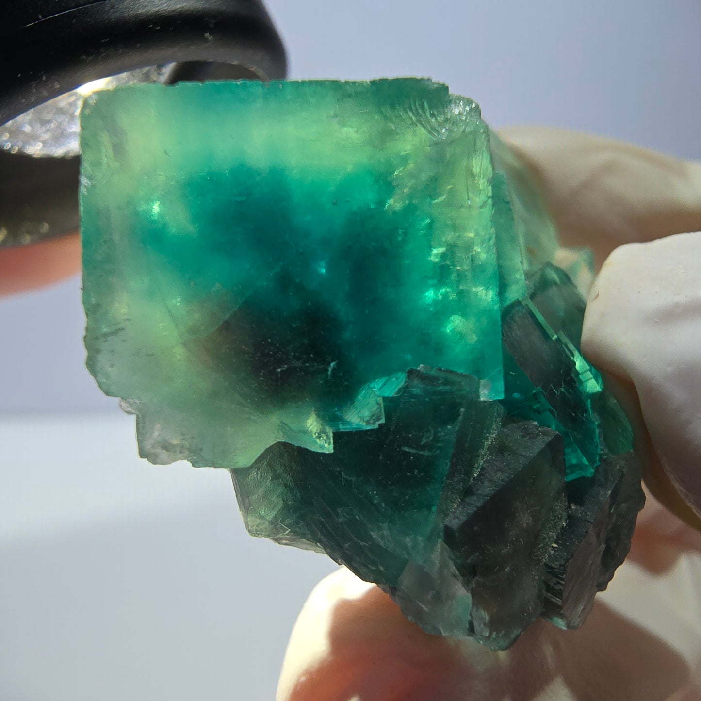 Phantom Fluorit Würfel Stufe, grün Okorusu, Namibia 43*34*21mm