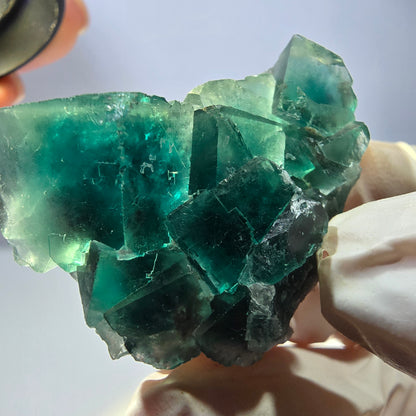 Phantom Fluorit Würfel Stufe, grün Okorusu, Namibia 43*34*21mm