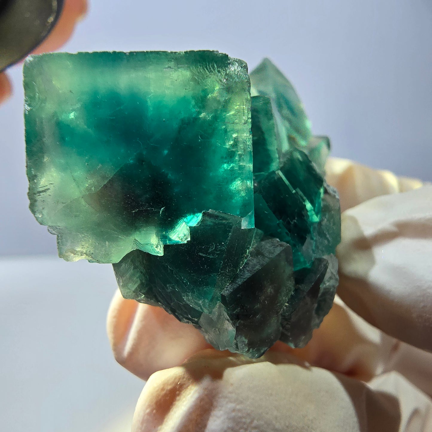 Phantom Fluorit Würfel Stufe, grün Okorusu, Namibia 43*34*21mm