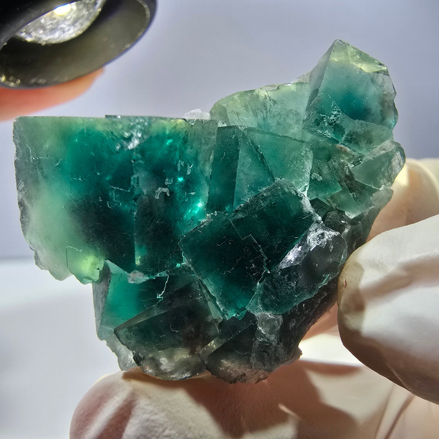 Phantom Fluorit Würfel Stufe, grün Okorusu, Namibia 43*34*21mm