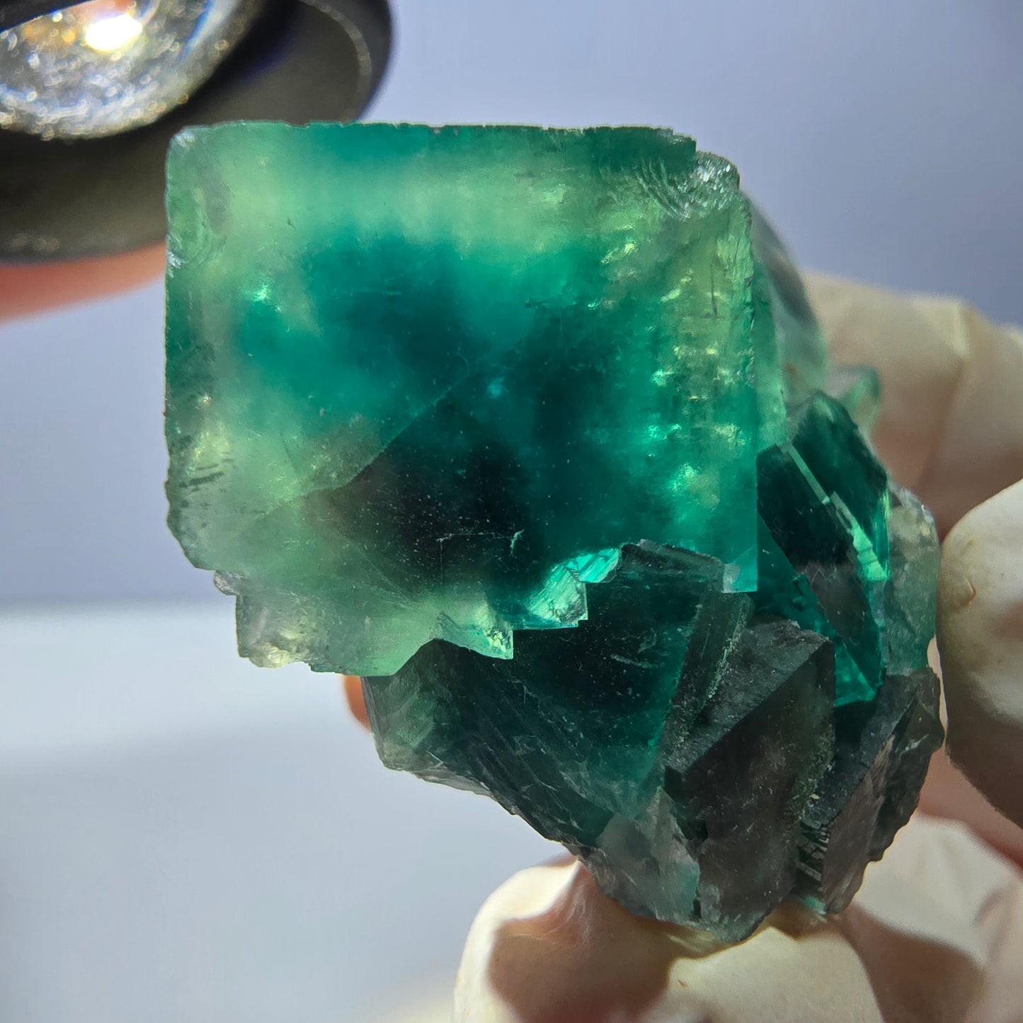 Phantom Fluorit Würfel Stufe, grün Okorusu, Namibia 43*34*21mm