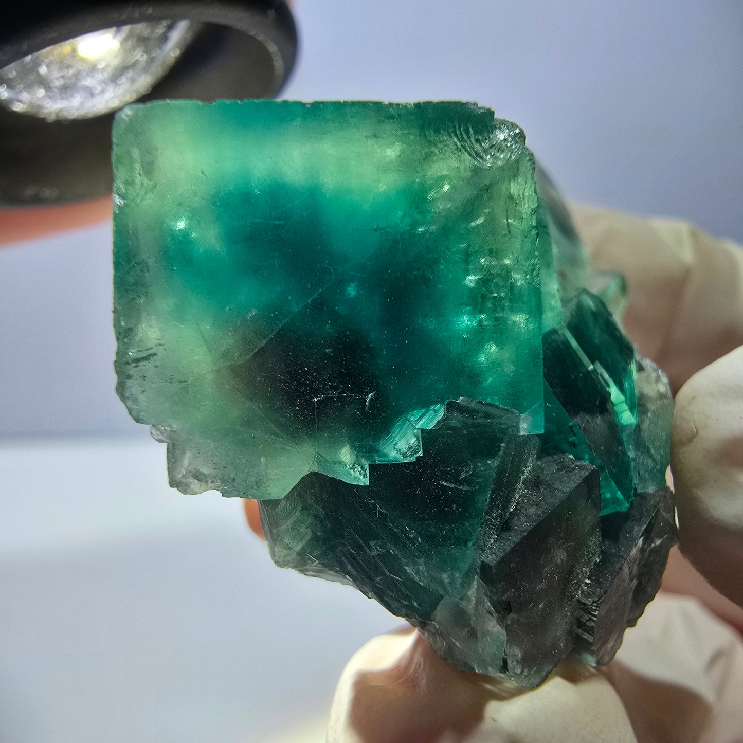 Phantom Fluorit Würfel Stufe, grün Okorusu, Namibia 43*34*21mm