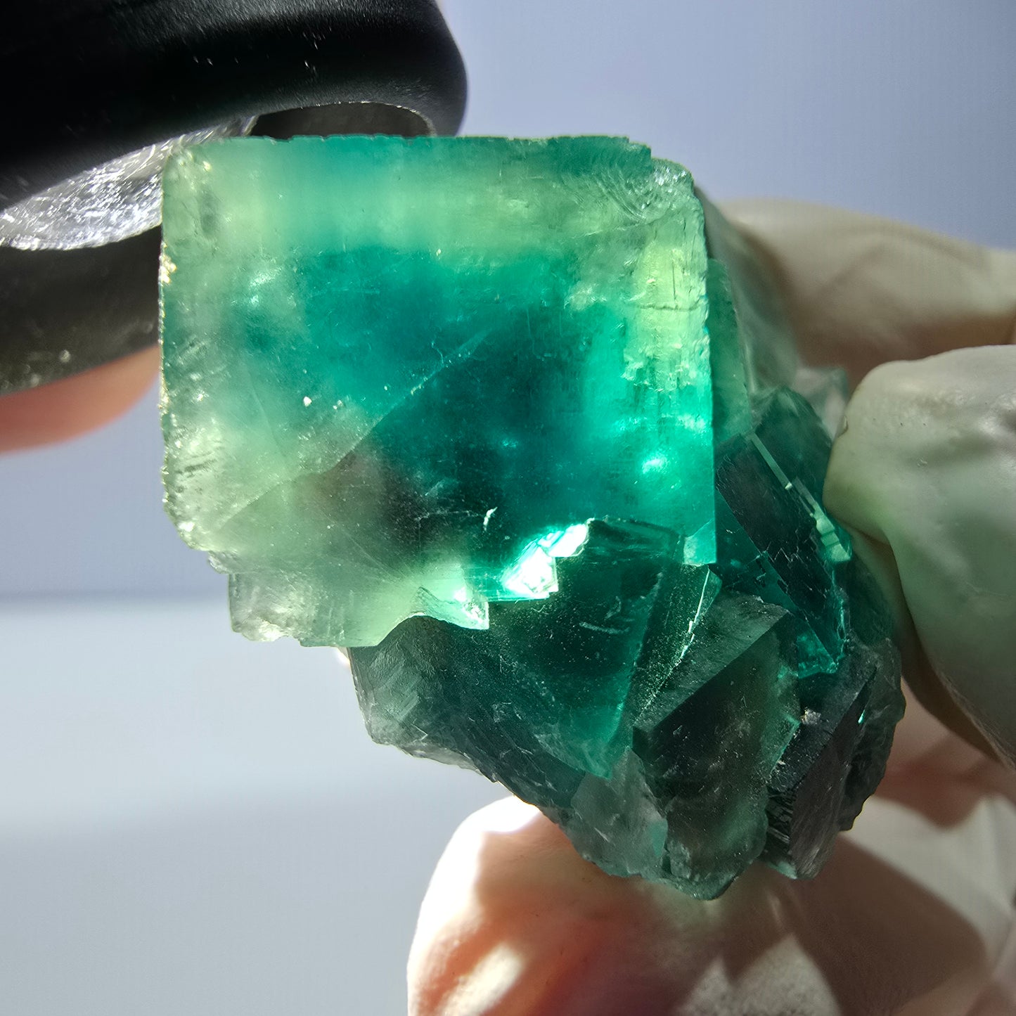 Phantom Fluorit Würfel Stufe, grün Okorusu, Namibia 43*34*21mm