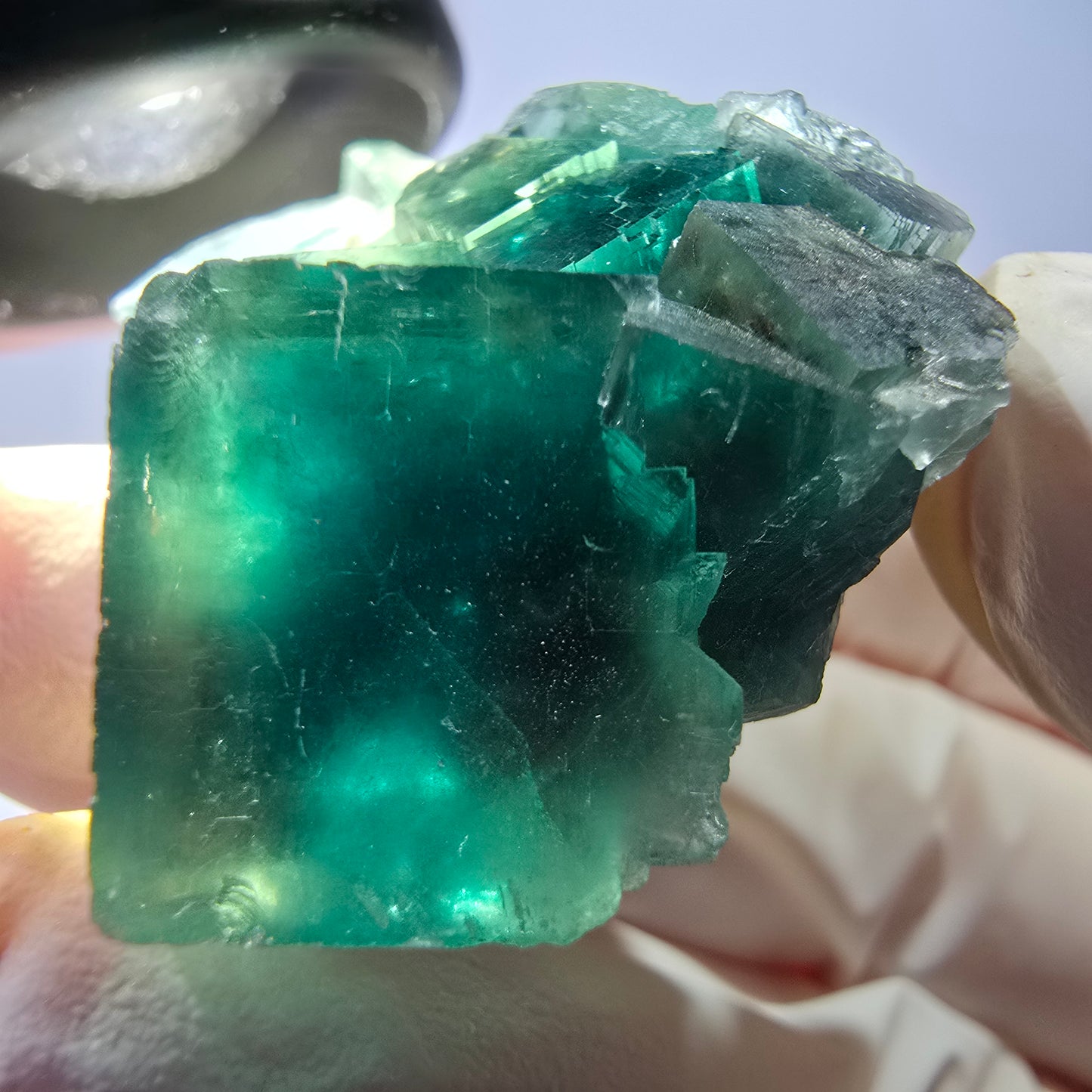 Phantom Fluorit Würfel Stufe, grün Okorusu, Namibia 43*34*21mm