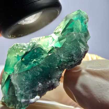 Phantom Fluorit Würfel Stufe, grün Okorusu, Namibia 43*34*21mm