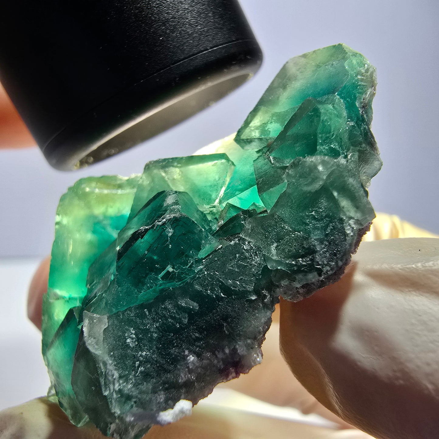 Phantom Fluorit Würfel Stufe, grün Okorusu, Namibia 43*34*21mm