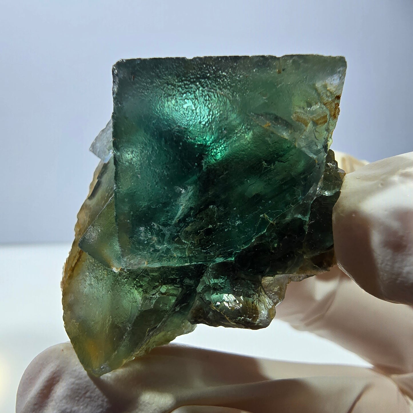 Phantom Fluorit Würfel Stufe, grün Okorusu, Namibia 40*37*30mm