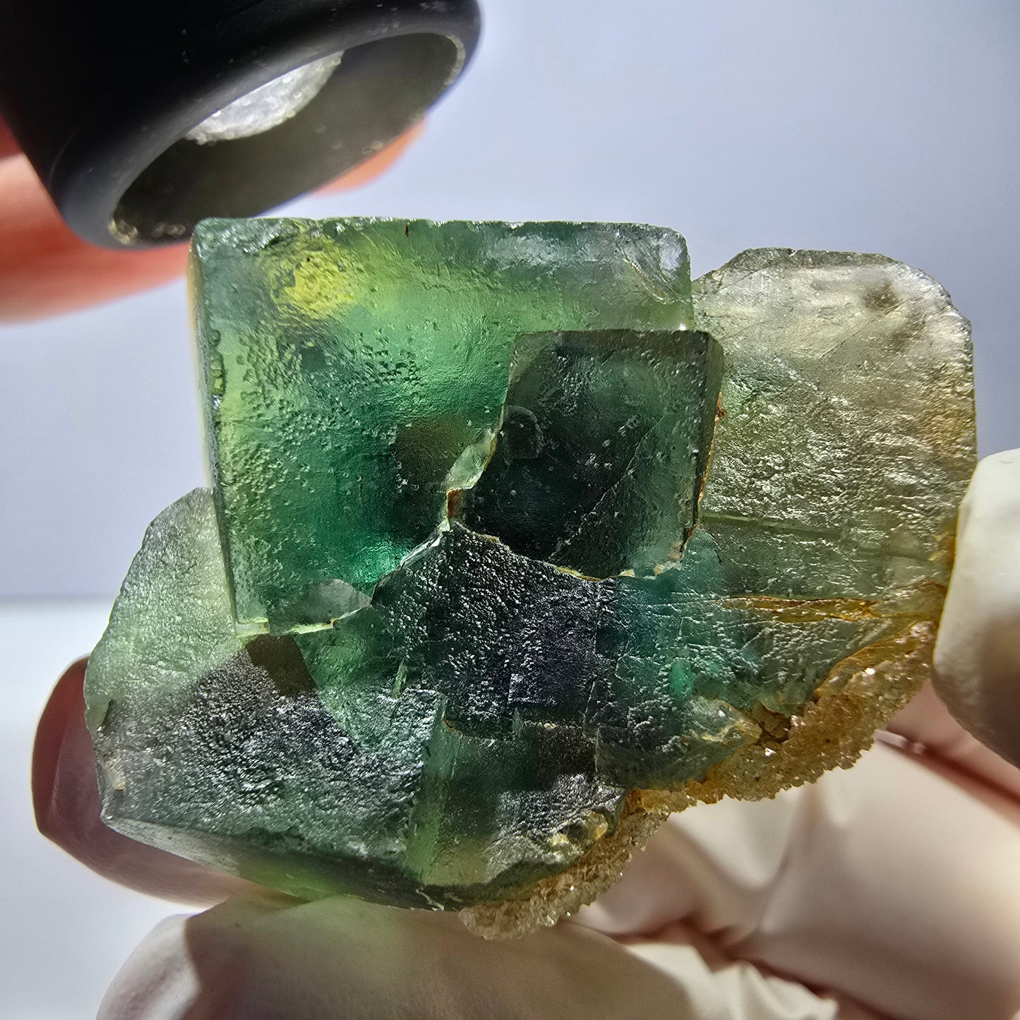 Phantom Fluorit Würfel Stufe, grün Okorusu, Namibia 40*37*30mm