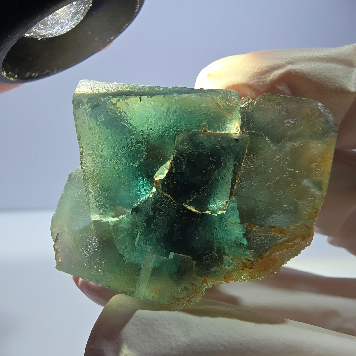 Phantom Fluorit Würfel Stufe, grün Okorusu, Namibia 40*37*30mm