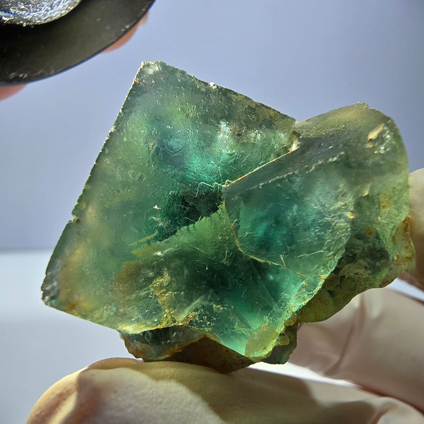 Phantom Fluorit Würfel Stufe, grün Okorusu, Namibia 40*37*30mm