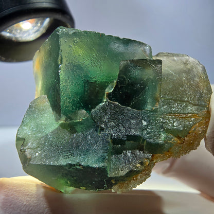 Phantom Fluorit Würfel Stufe, grün Okorusu, Namibia 40*37*30mm